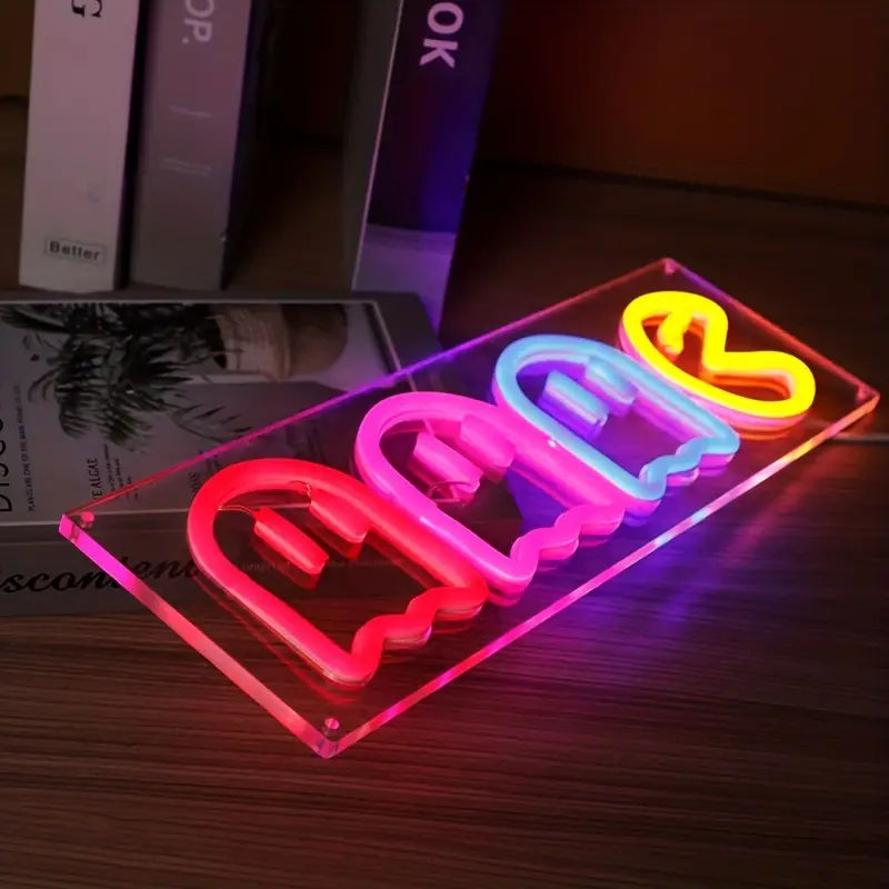 Small Ghost Neon Sign For Party Decor, Memorial Day, Game Room, Party Usb Power Neon Light, Make A Proposal Home Hanging Decor, Usb Powered - Temu added by Sarah Jackson