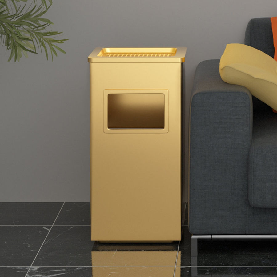 Beamnova 13 Gallon Gold Office Trash Can, Commercial Stainless Steel Garbage Can added by HELEN SALGADO