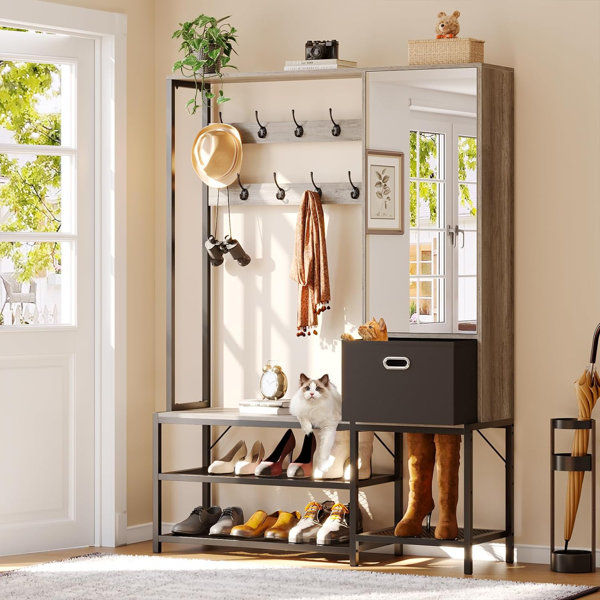 Dalevon Hall Tree 47.2'' Wide with Bench and Shoe Storage added by Alexandra Reif