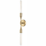 Tara Double Wall Sconce, Aged Brass 30"h x 4.75"dia added by Kate Lynn Nemett