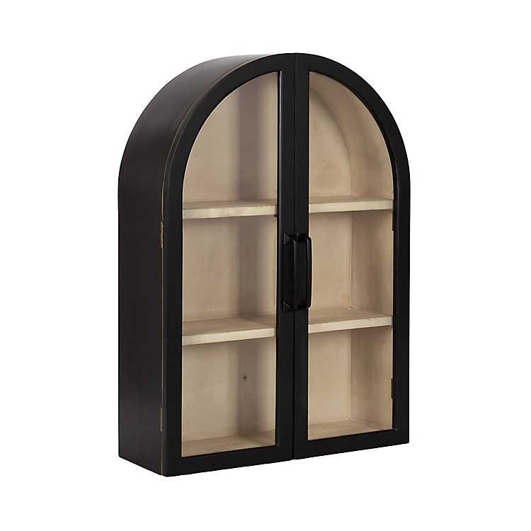 Black and Natural Arch Arcott Wall Cabinet added by Where The Heart Is Designs