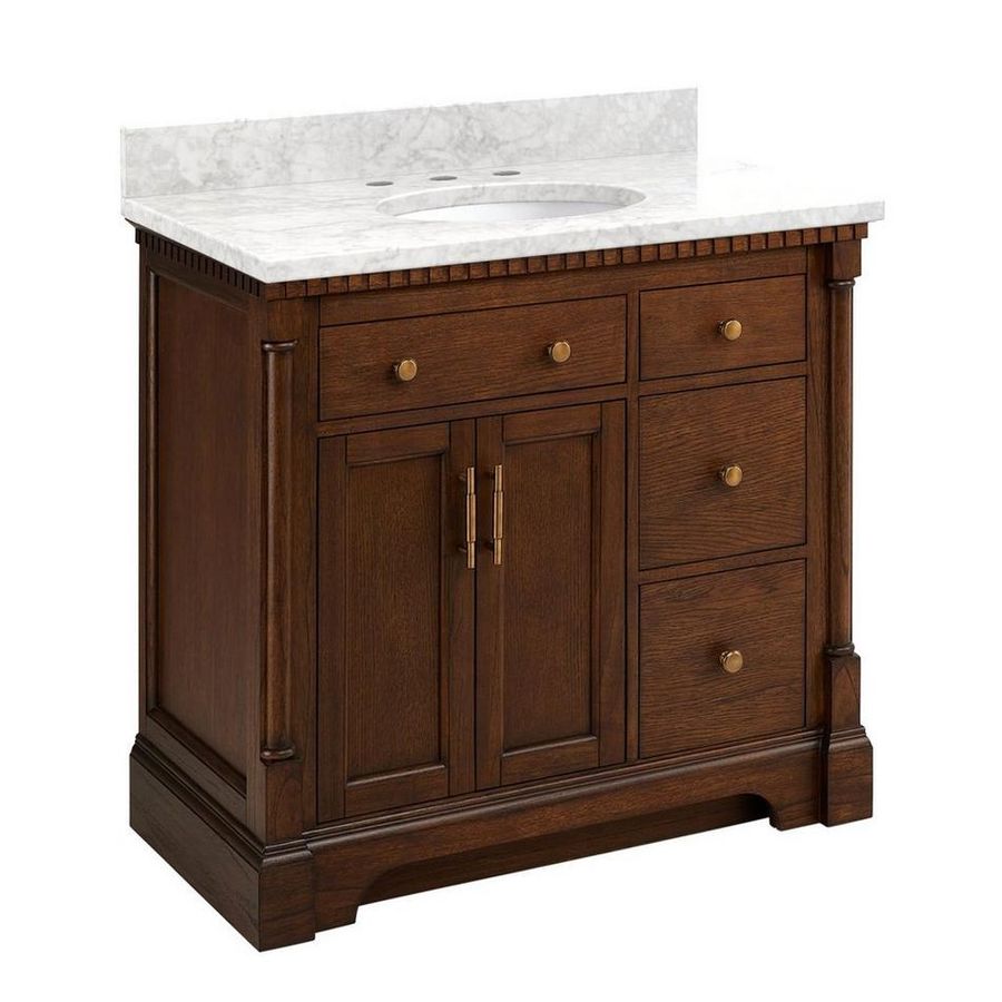 36" Claudia Vanity With Undermount Sink - Antique Coffee added by Kate McKay Designs