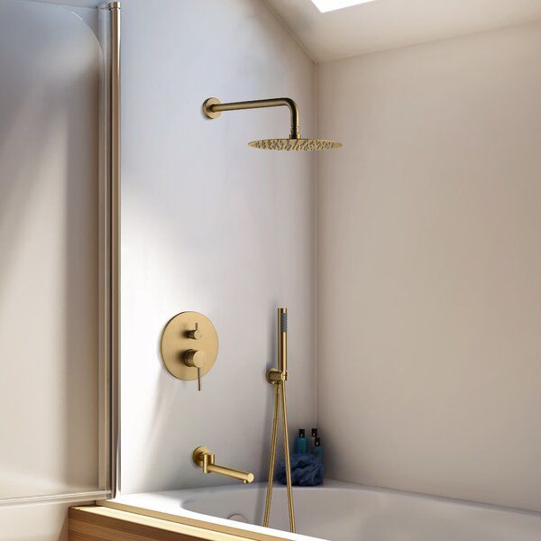 Round 3 Functions Wall Mount Dual Shower Head Complete Shower System with Rough-In Valve added by Spoak Member