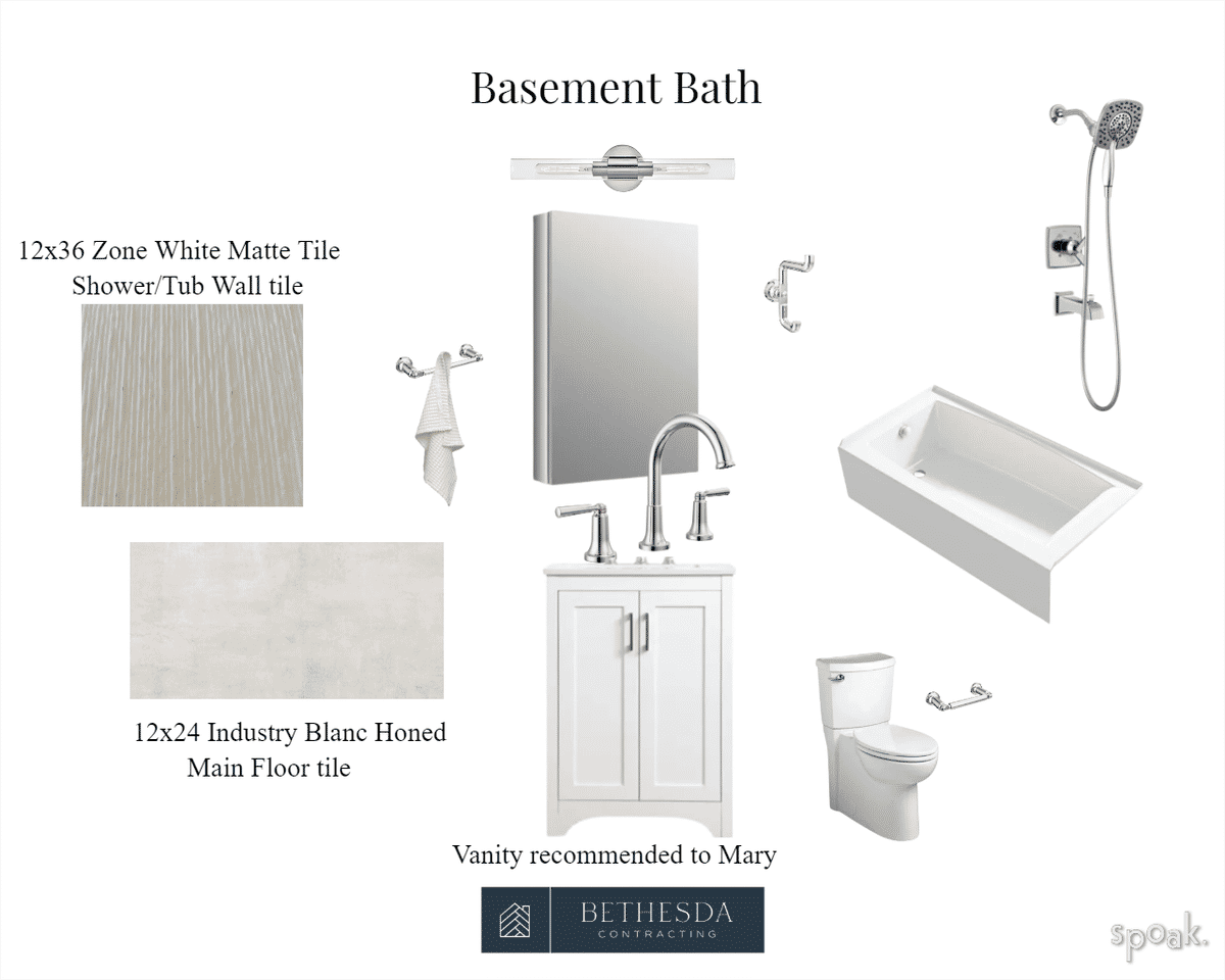 Bathroom Inspo designed by Bethesda Contracting