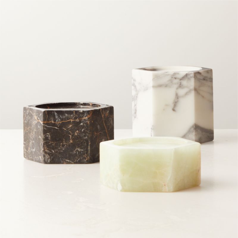 Sei Modern Pillar Candle Holders Set of 3 | CB2 added by Beth Gensinger