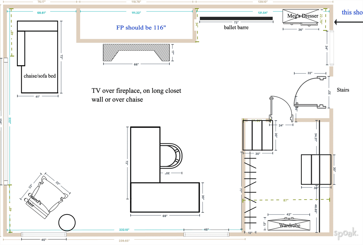 Family Room Layout designed by Kelsey Hymel