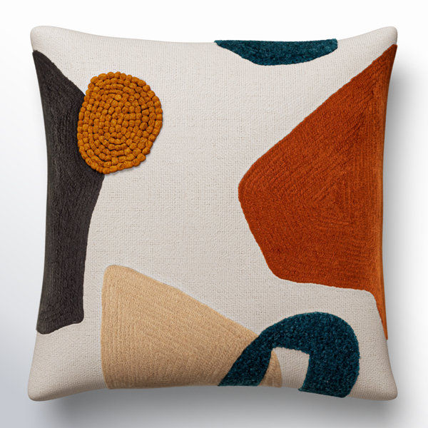Fulbourn Embroidered Cotton Throw Pillow added by Hannah McKernan