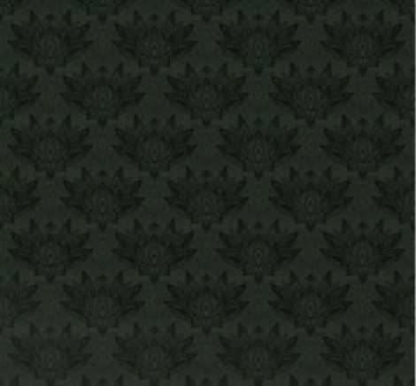 Green Lotus Wallpaper byinfiknit_fabrics added by Rescued Room Design