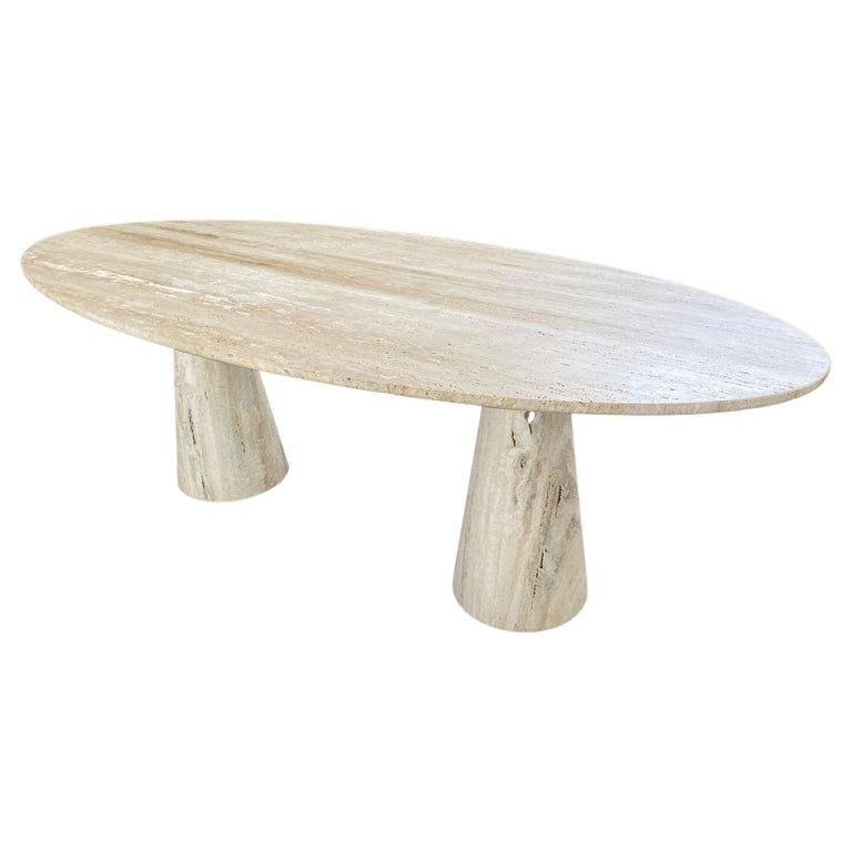 Bespoke Italian Travertine Oval Dining Table added by Rose Jacobsen