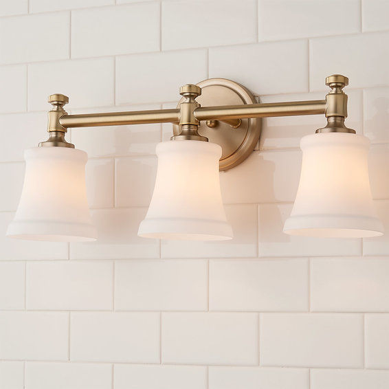 Mercer White Glass Vanity Light - 3 Light added by Amy Tausk