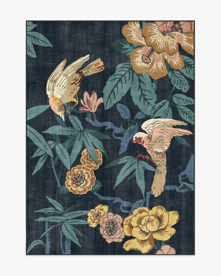 Sanderson Bamboo & Bird Indigo Tufted Rug | Ruggable added by Victoria Ruffin