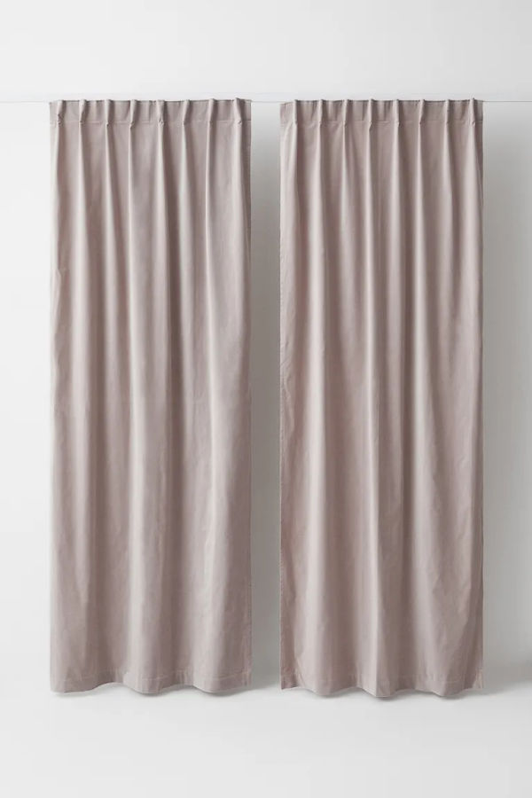 2-pack Velvet Curtain Panels - Beige - Home All | H&M US added by Spoak Member