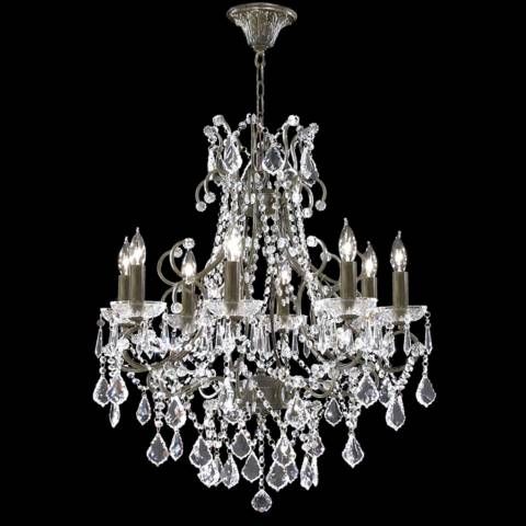 James R. Moder 8-Light 28" Wide Bronze Crystal Chandelier - #7H576 | Lamps Plus added by Sandy Schargel Interiors