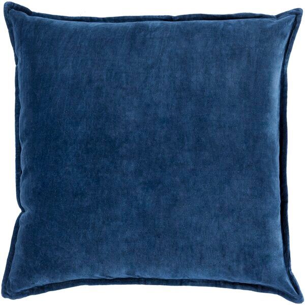  Edgar Square 100% Cotton Pillow, 20x20,Navy added by Kate Lynn Nemett