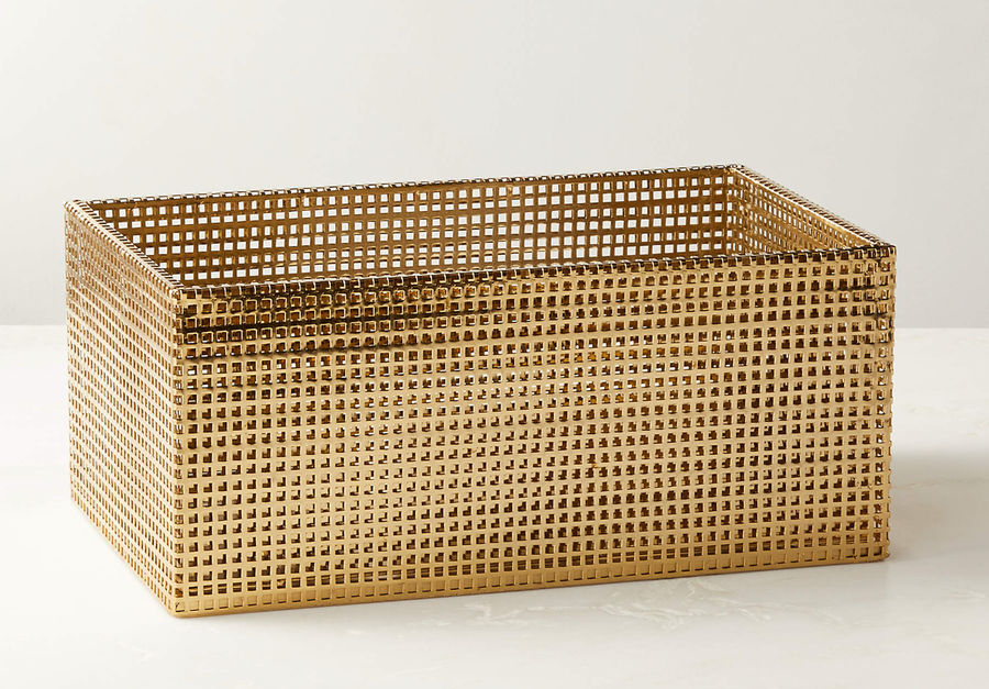TEGAN PERFORATED BRASS METAL STORAGE BASKET added by Dr. Klarissa Mae