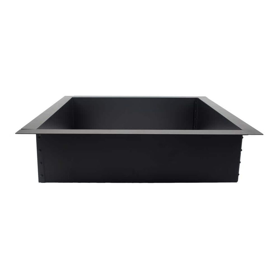 Pleasant Hearth 36 in. x 10 in. Square Solid Steel Wood Fire Pit in Black OFW421FR - The Home Depot added by KH Design Concepts