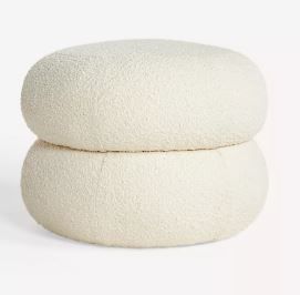 Muntz Bouclé Ottoman added by Walnut Creek Home Stylist