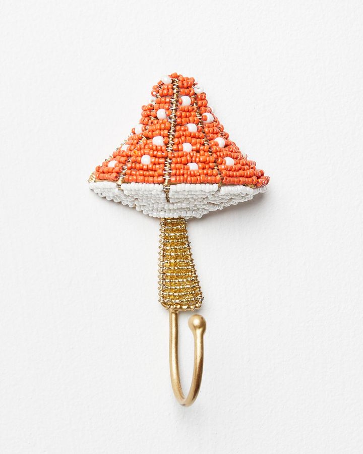 Beaded Mushroom Red Wall Hook | Oliver Bonas US added by Kira Byler
