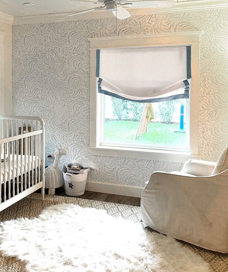 85 Colors Custom Roman Shades With Chain Mechanism,Solid relaxed Roman Shade, window treatment, Roman Blinds with border trim added by Jennifer Hickey