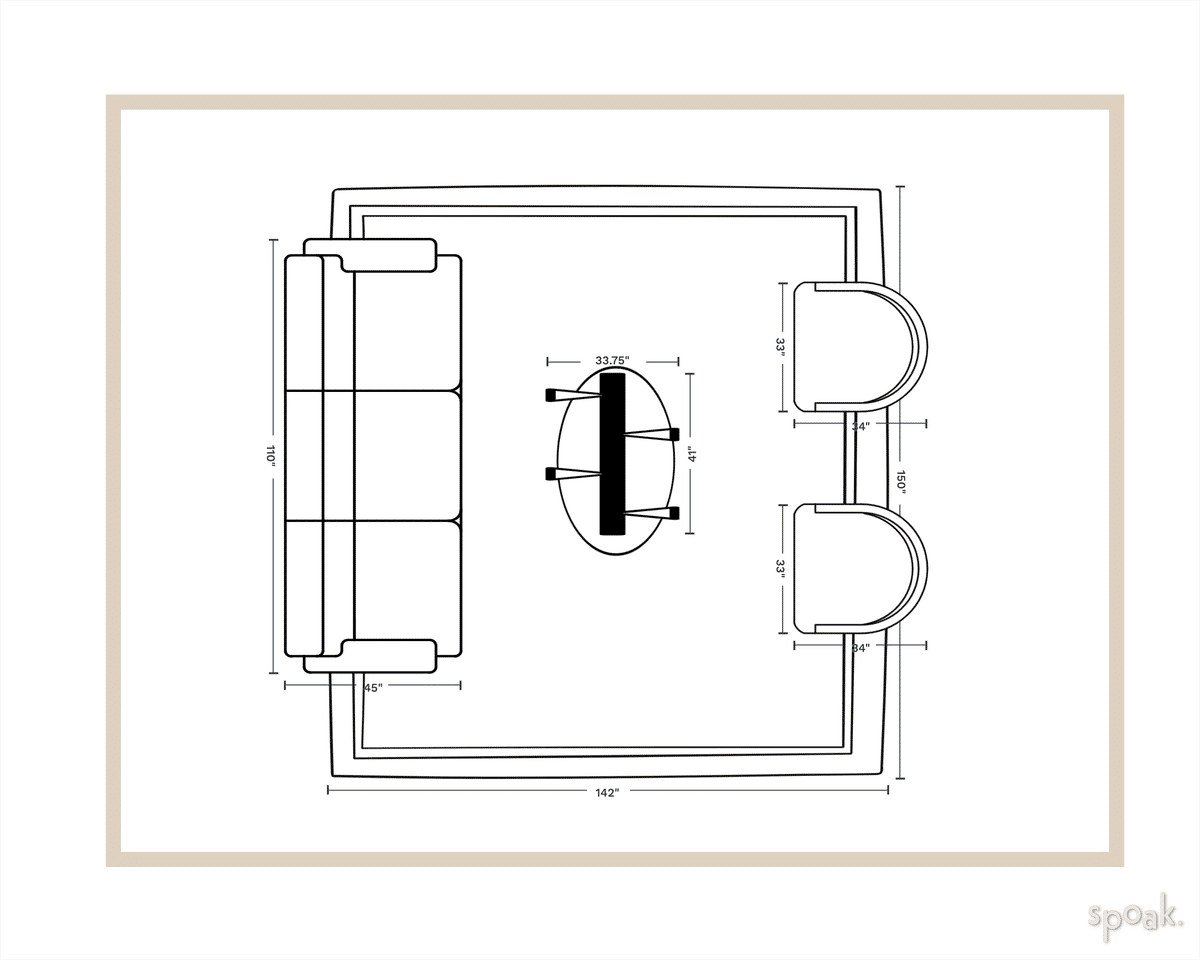 Large Living Room Plan designed by Holly Horvat