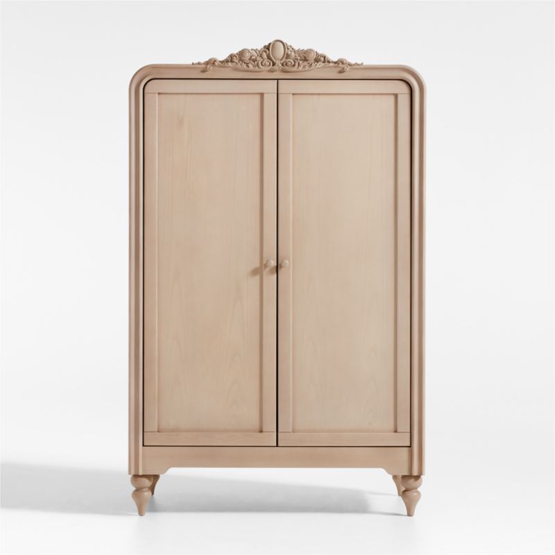 Lennox Carved Natural Wood Kids Armoire by Leanne Ford | Crate & Kids added by Jennifer Hickey