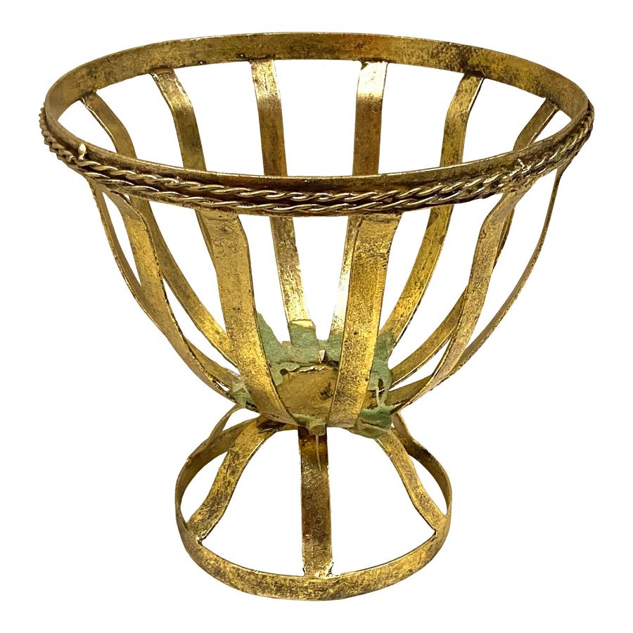Gold Metal Bowl Stand Plant Holder added by Suga Lane / ABBY ESSIE STUDIOS