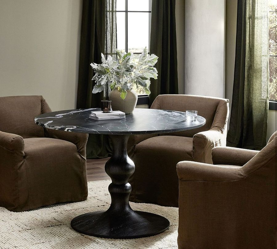Tobias Round Marble Dining Table (48") added by Florence Duah