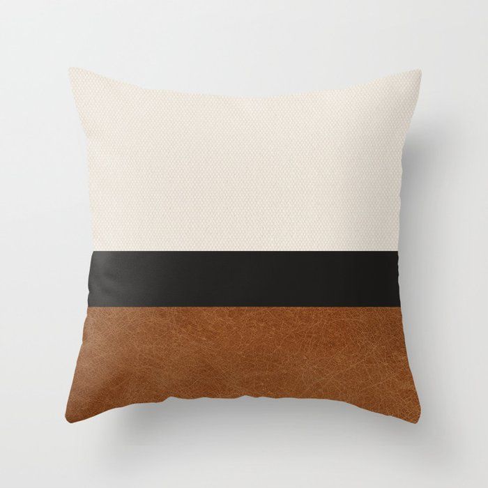 Scandinavian Modern Boho Chic Faux Leather Throw Pillow by All Modern Scandinavian added by Sydney Recchia