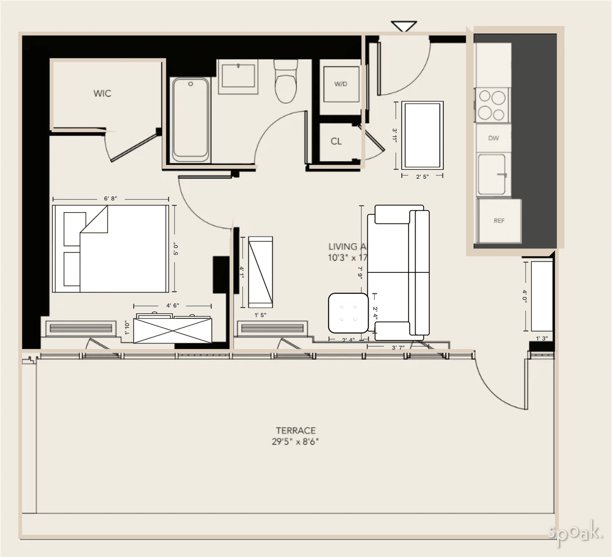 Living Room Floor Plan designed by Danielle Butterfield