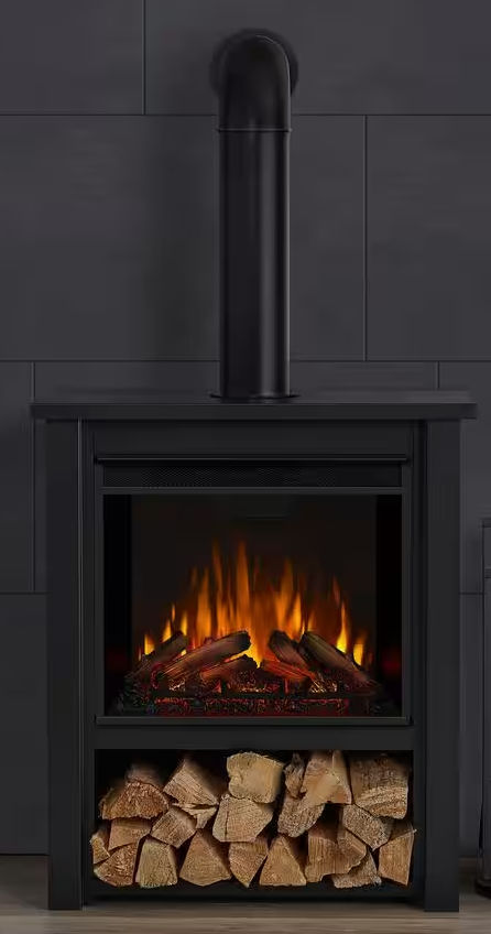Real Flame Hollis 32 in. Freestanding Electric Fireplace in Black 5005E-BLK - The Home Depot added by Rachael Igoe