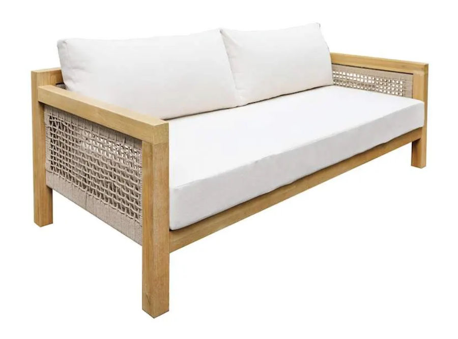 Haven Blonde Acacia Wood with Natural Canvas Cushions Patio Sofa added by Andrea DelGrosso