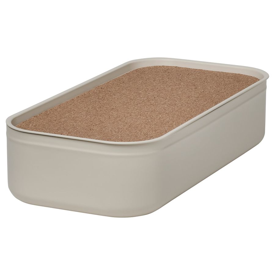 HARVMATTA box with lid, light beige, 4 ¾x9 ½x2 ¼" - IKEA added by Erica Ramon