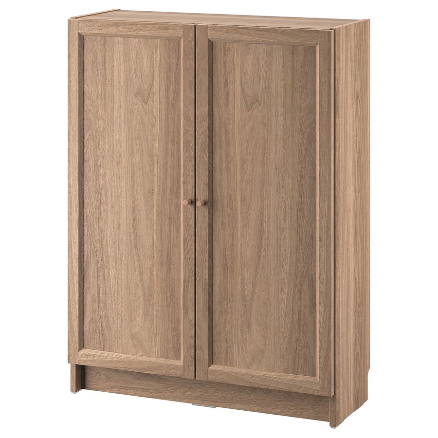 BILLY / OXBERG bookcase with doors, 311/2x113/4x413/4" - IKEA added by Taylor Van