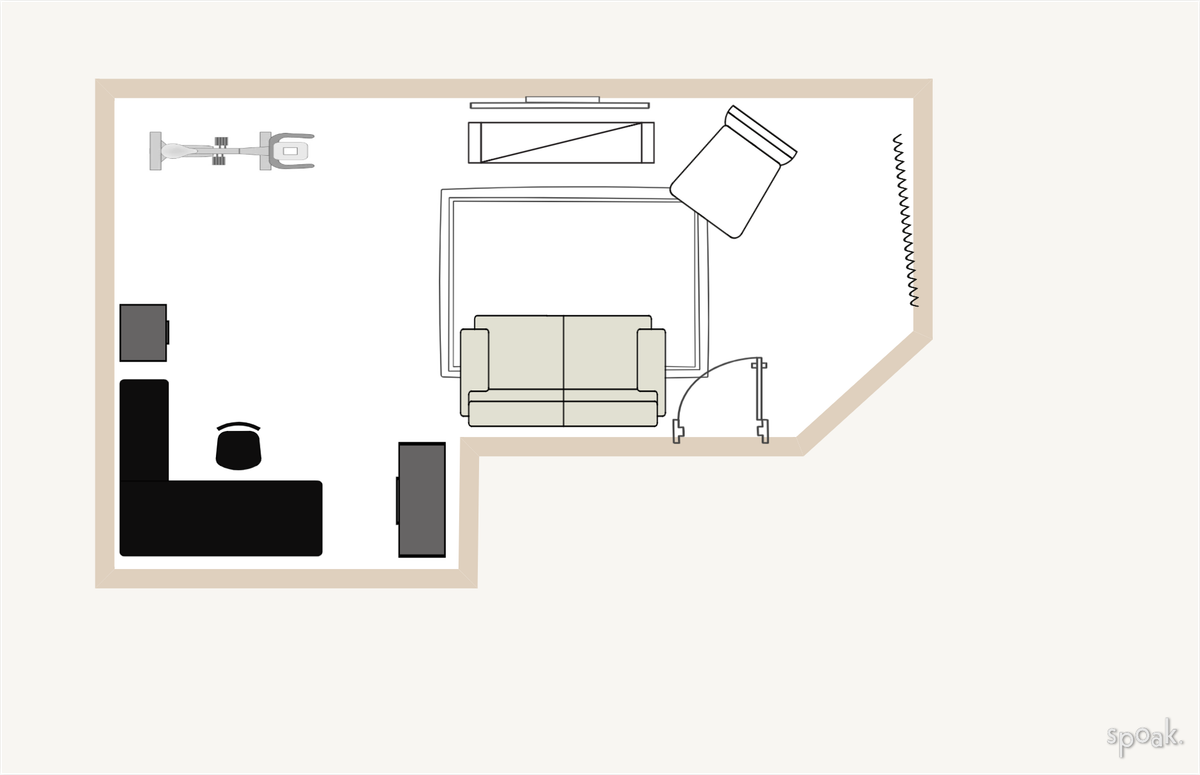 Library Floor Plan designed by Caitlyn Hill