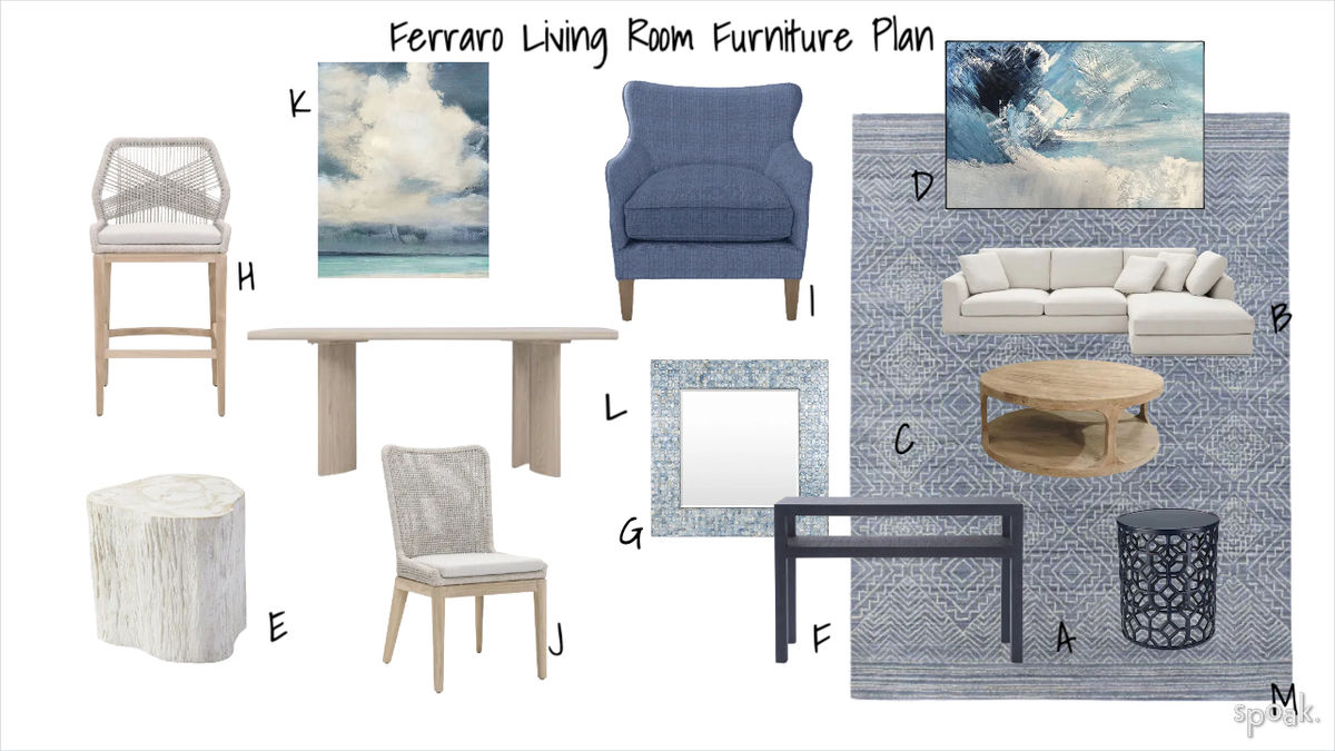 Coastal Living Room Inspo designed by Danielle Becker