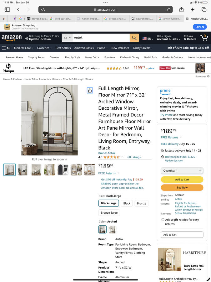 Floor mirror added by Leydi Ortega