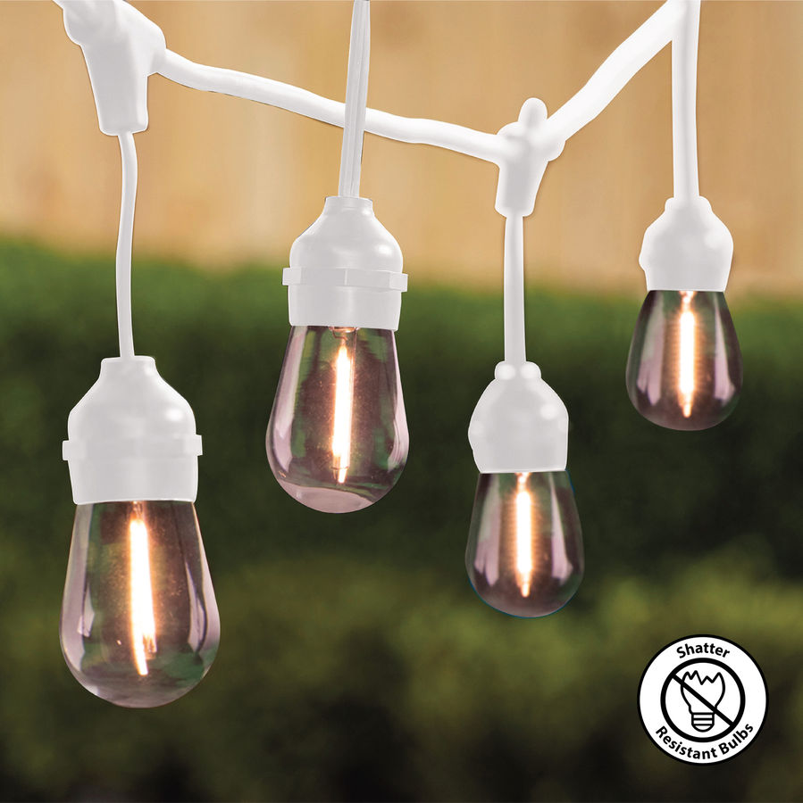 Harbor Breeze 24-ft Plug-in White Outdoor String Light with 12 White -Light LED Edison Bulbs | SLL12WH added by Rim Berradi