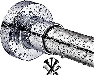 BRIOFOX Shower Curtain Rod 43-73 Inches, Never Rust and Non-Slip Spring Tension Rod for Bathroom, Polished 304 Stainless Steel added by Kylie Park