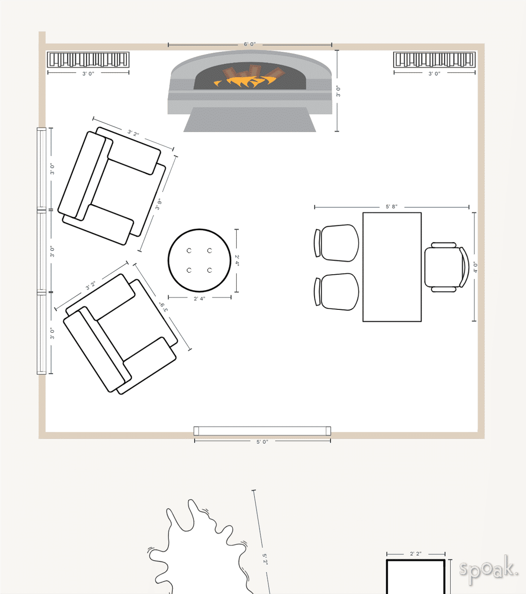 Square Study Floor Plan designed by Heather McKenna-Bos