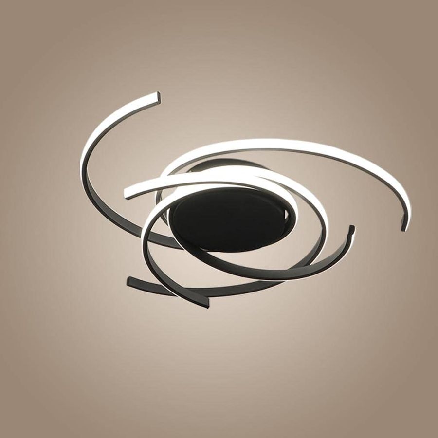UMEILUCE 22 in. 6-Light Integrated LED Flush Mount Black Finish Modern Dimming Ceiling Light for Living Room Bedroom Entry mys089 - The Home Depot added by Jasmine Jerrels