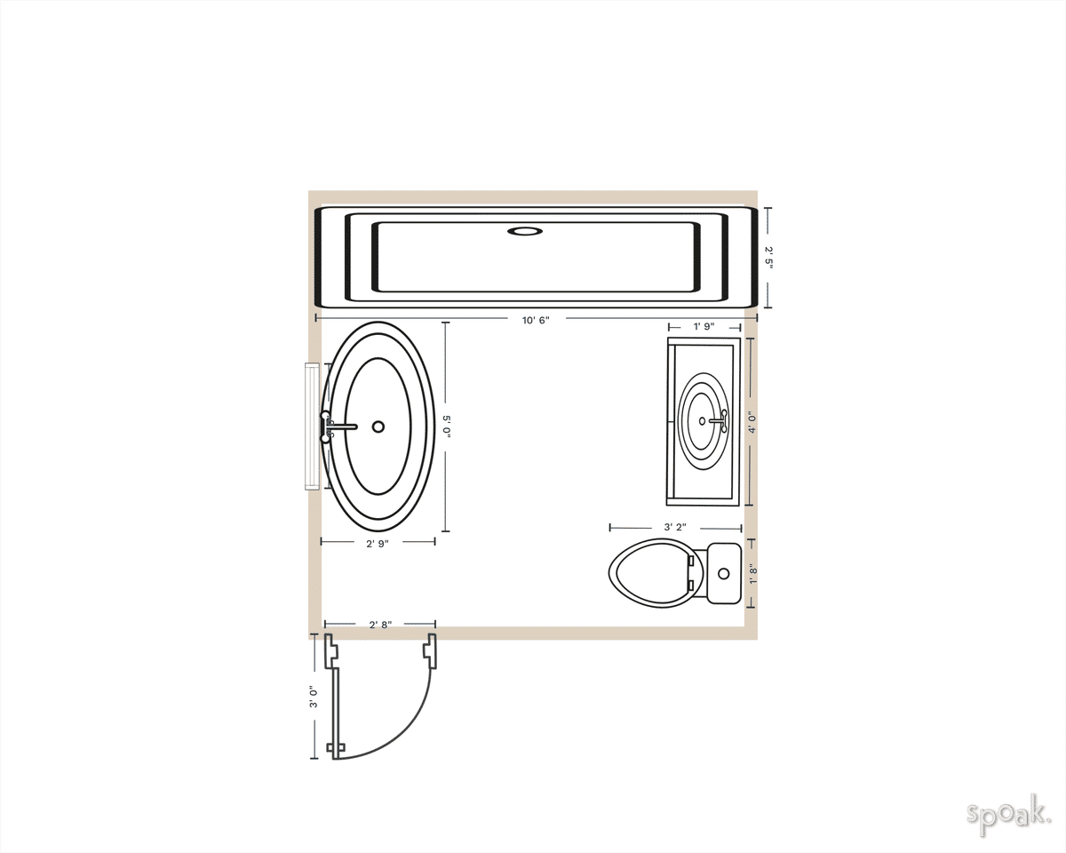 Bathroom Floor Plan designed by Kelsie Grant