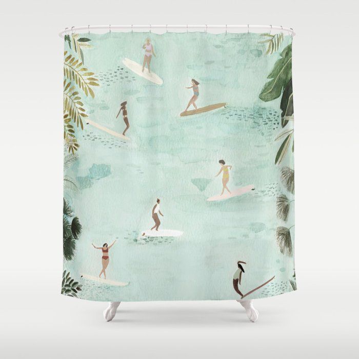 Longboard Heaven Shower Curtain by Isabelle Vandeplassche added by Loryn Cook
