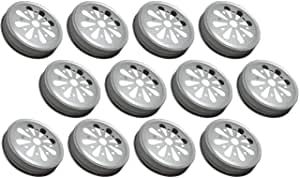 Sunshine Mason Co. Daisy Flower Cut Mason Jar Lids 12 Pieces, Silver added by Virginia Ibarra