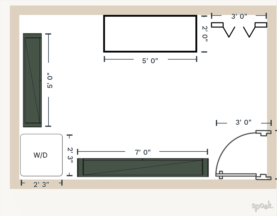 Laundry Room Floor Plan designed by Christina Collie