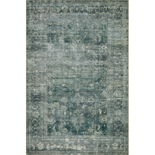 Magnolia Home By Joanna Gaines X Loloi Banks Machine Washable Blue / Lagoon Area Rug added by Stacy Roseberry