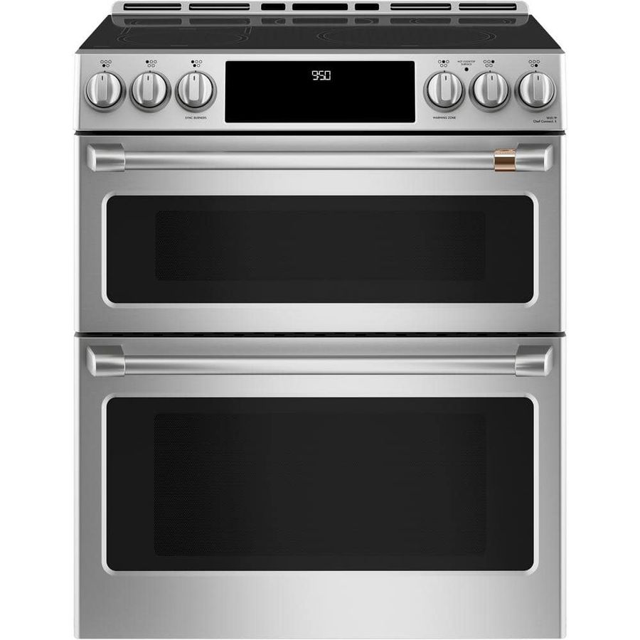 Cafe 6.7 cu. ft. Smart Slide-In Double Oven Induction Range with Self-Cleaning and Convection Lower Oven in Stainless Steel CHS950P2MS1 - The Home Depot added by Colette Peters