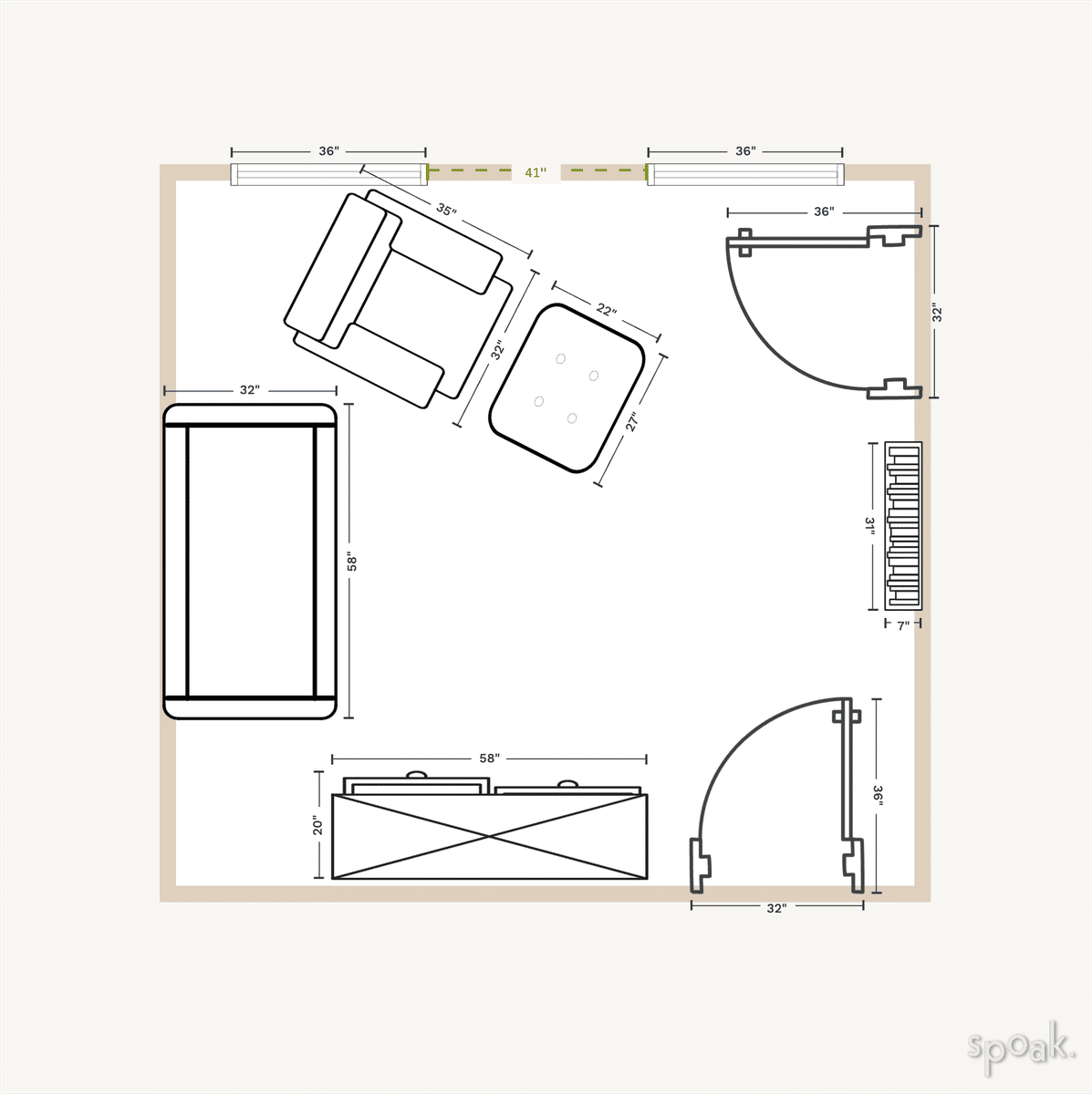 Play Room Layout designed by Cat Kent