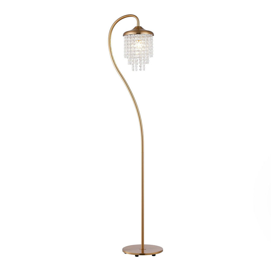 1-Light Golden Floor Lamp with Crystal Shade added by Louisa Klemperer