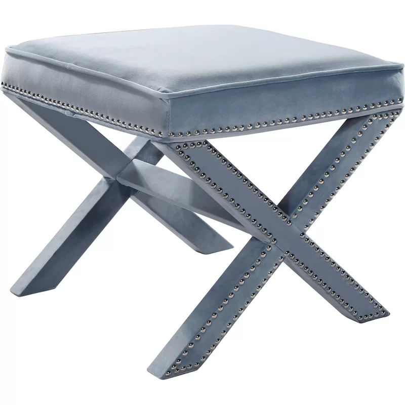 Norfolk 20.5'' Wide Velvet Square Standard Ottoman added by Where The Heart Is Designs