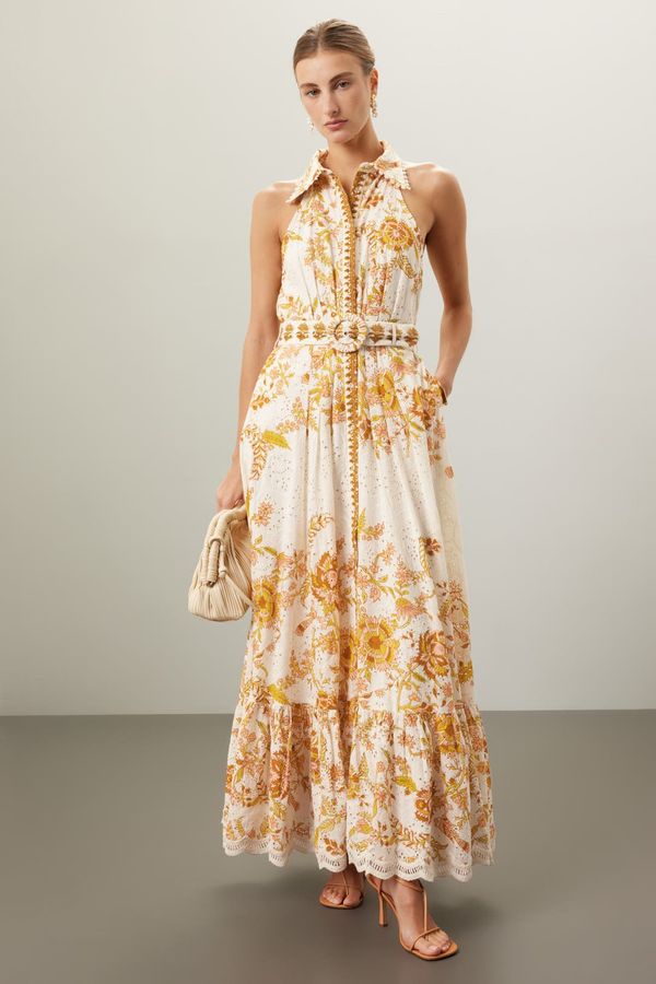 Hemant & Nandita Long Dress With Buckle Belt added by Katharine Maxwell